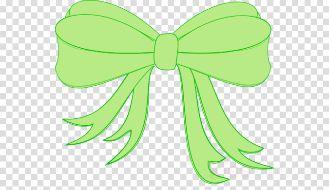 a green bow on a transparent background