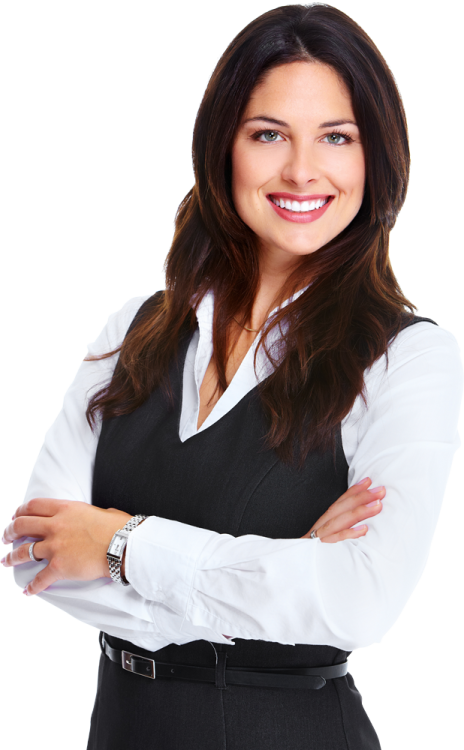 a woman in a white shirt and black skirt