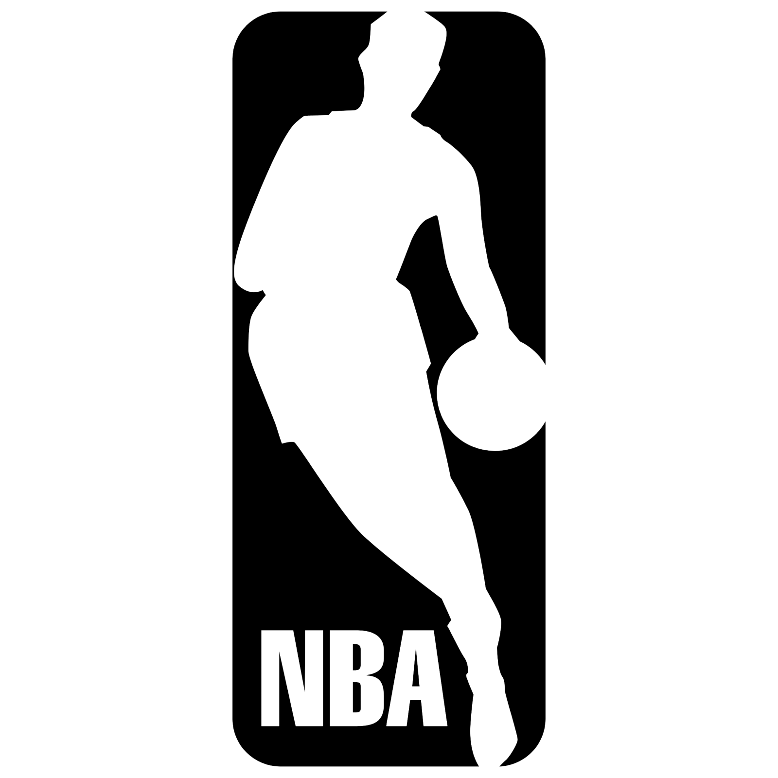the nba logo on a white background