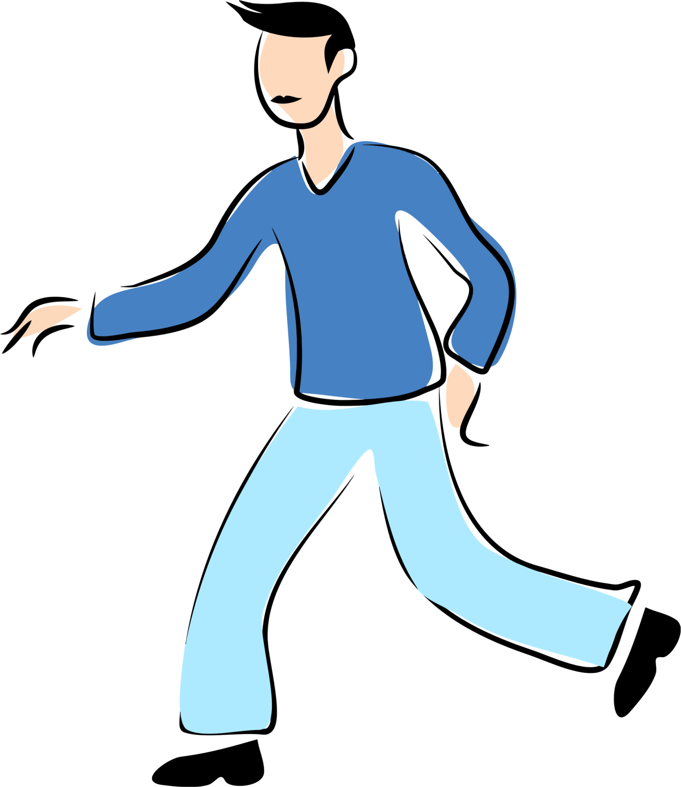 a man running clipart