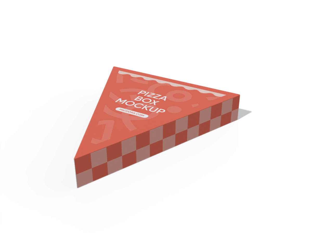 a red and white box with the words pizza moo on it