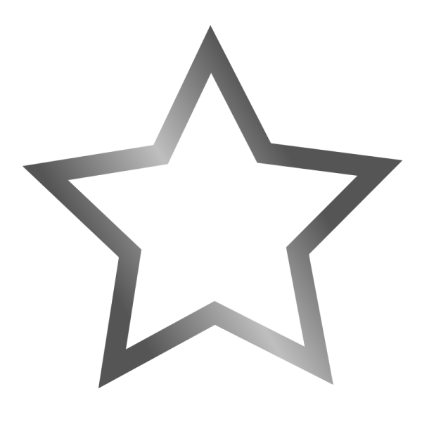 a silver star on a white background