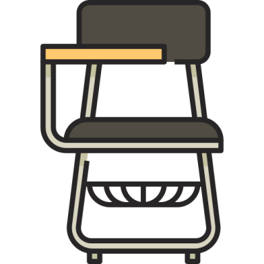 a black and white illustration of a chair