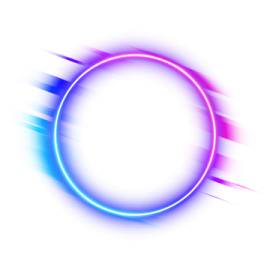 a circle with colorful lights on it