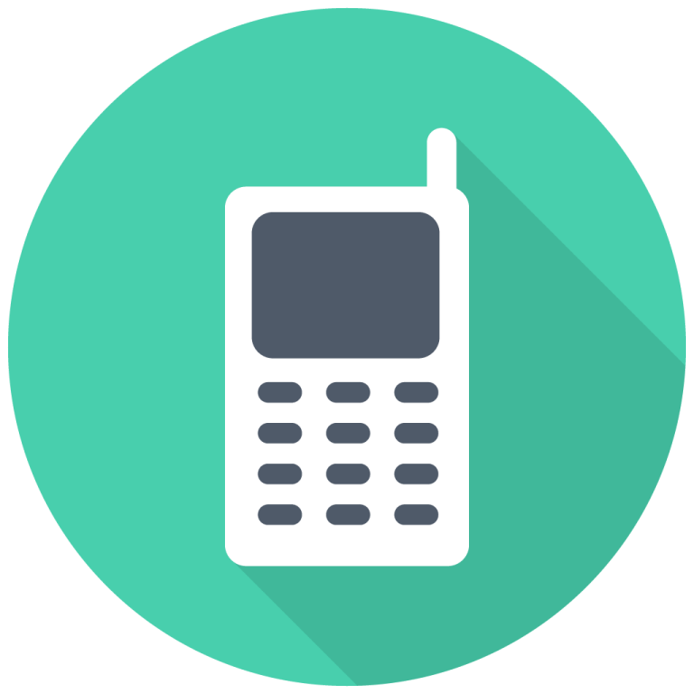 a flat icon of a cell phone