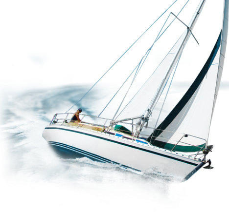 the sail is white