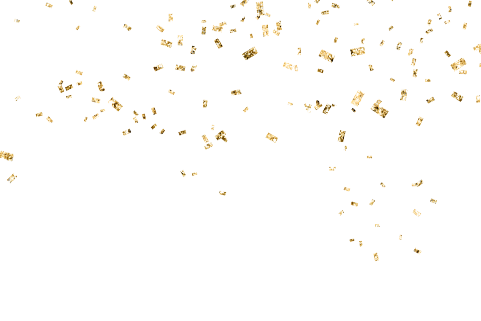 a white background with lots of gold coning