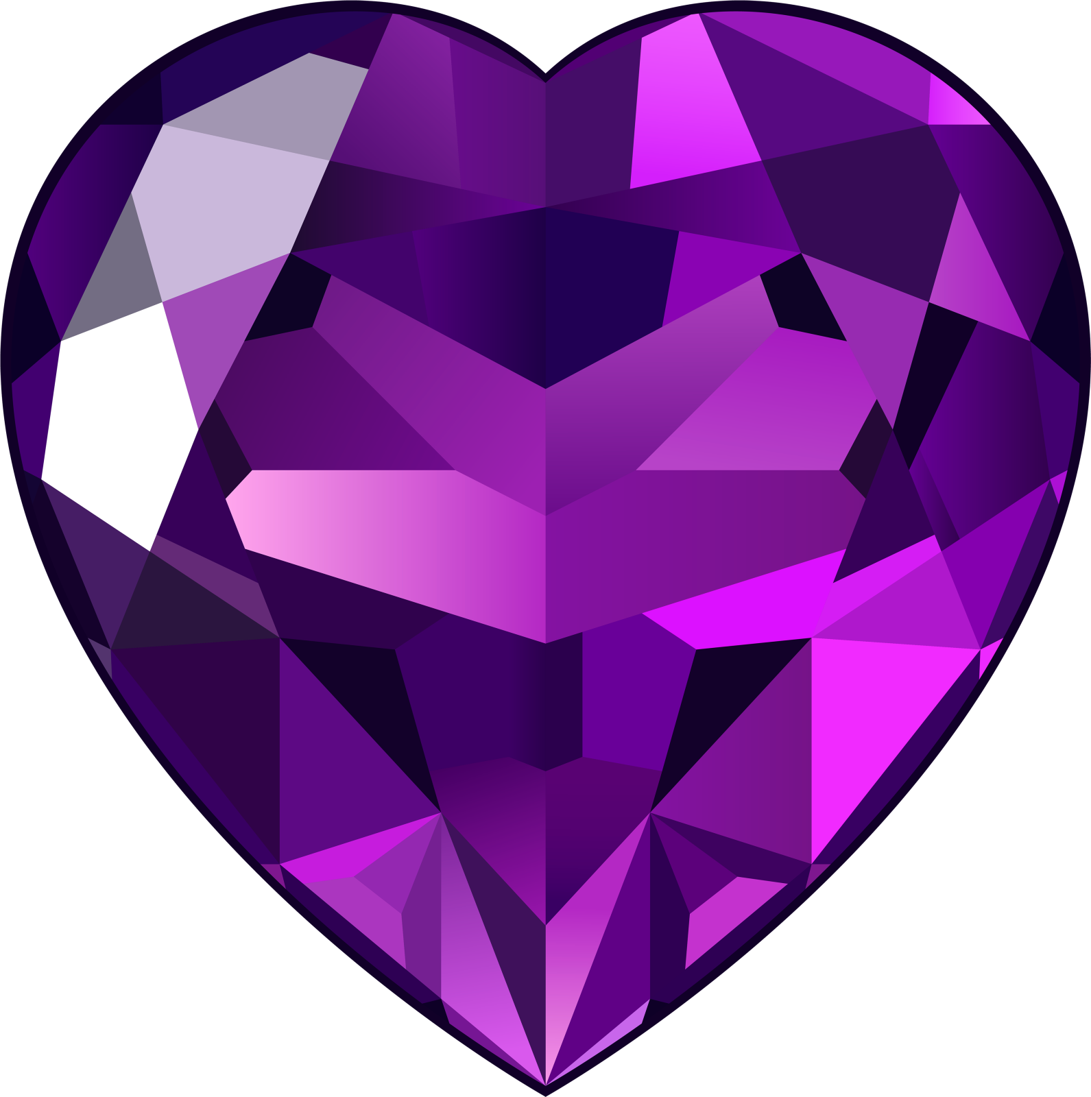 a purple heart shaped diamond