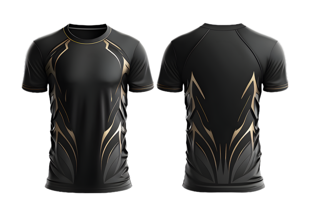 a black and gold t - shirt design