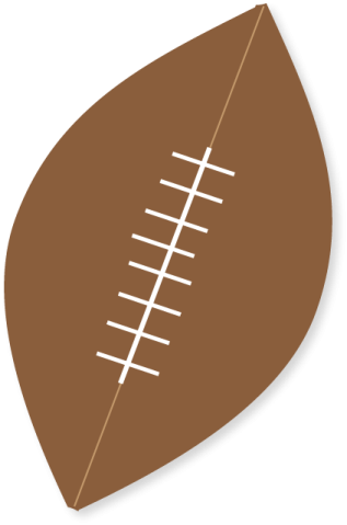 a football ball on a white background