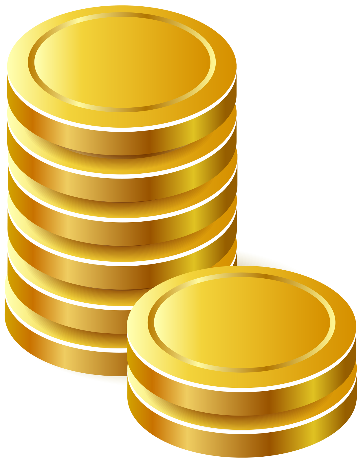 a stack of gold coins