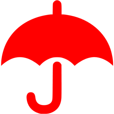 a red umbrella on a white background