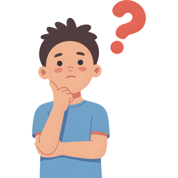 a man with his hand on his chin looking at the question