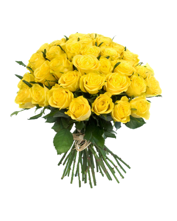 a bouquet of yellow roses