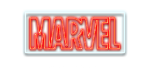 the word marvel on a white background