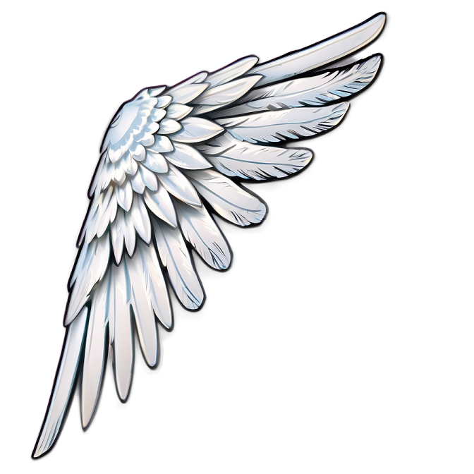 a white wing with black and white wings
