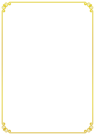 a gold frame with a white background