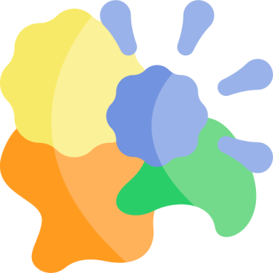an image of a group of colorful shapes