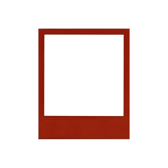 a red picture frame on a white background