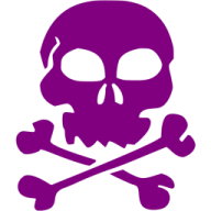 a skull and crossbones on a white background
