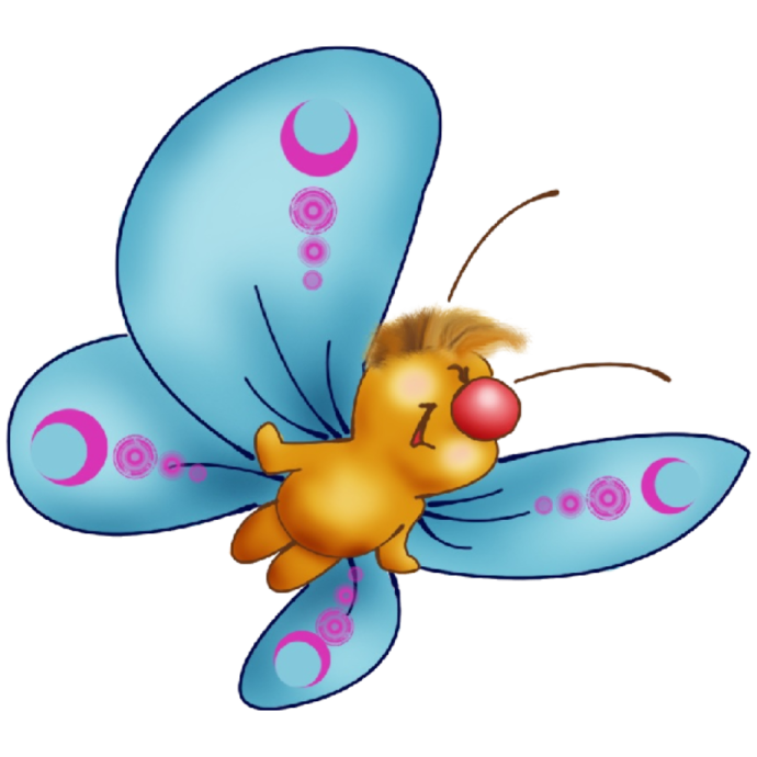 a blue butterfly with pink and yellow wings