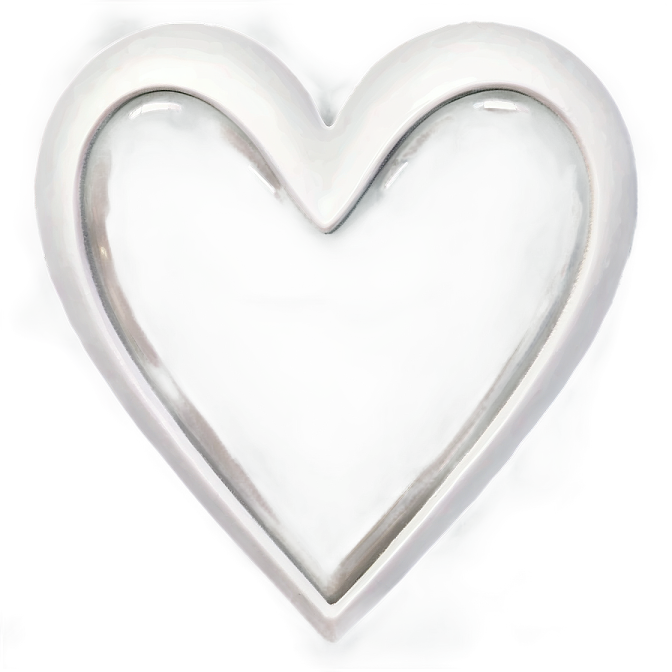 a heart shaped cookie cutter on a white background