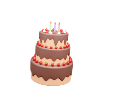a cake with candles on top of it