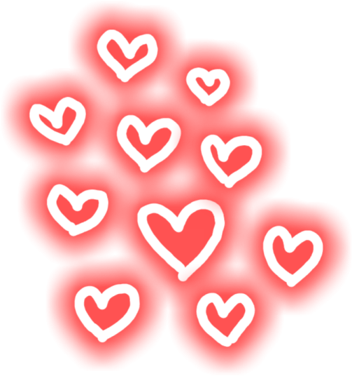 a bunch of hearts on a white background