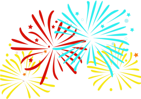 colorful fireworks clipart png