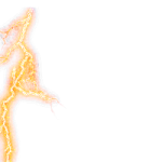a lightning bolt on a white background