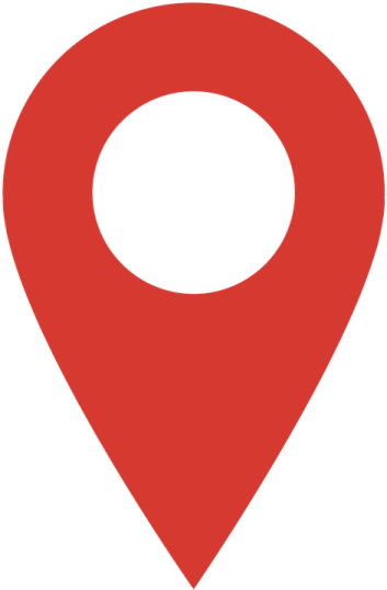 a red pin on a white background