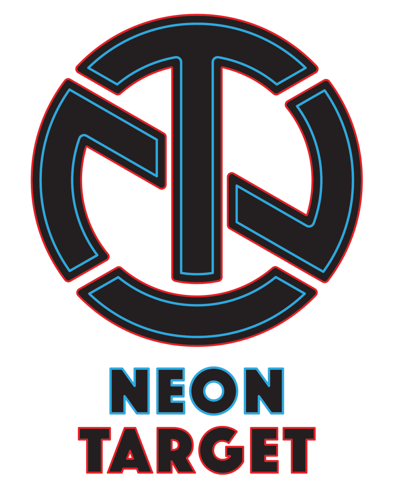 the logo for neon target