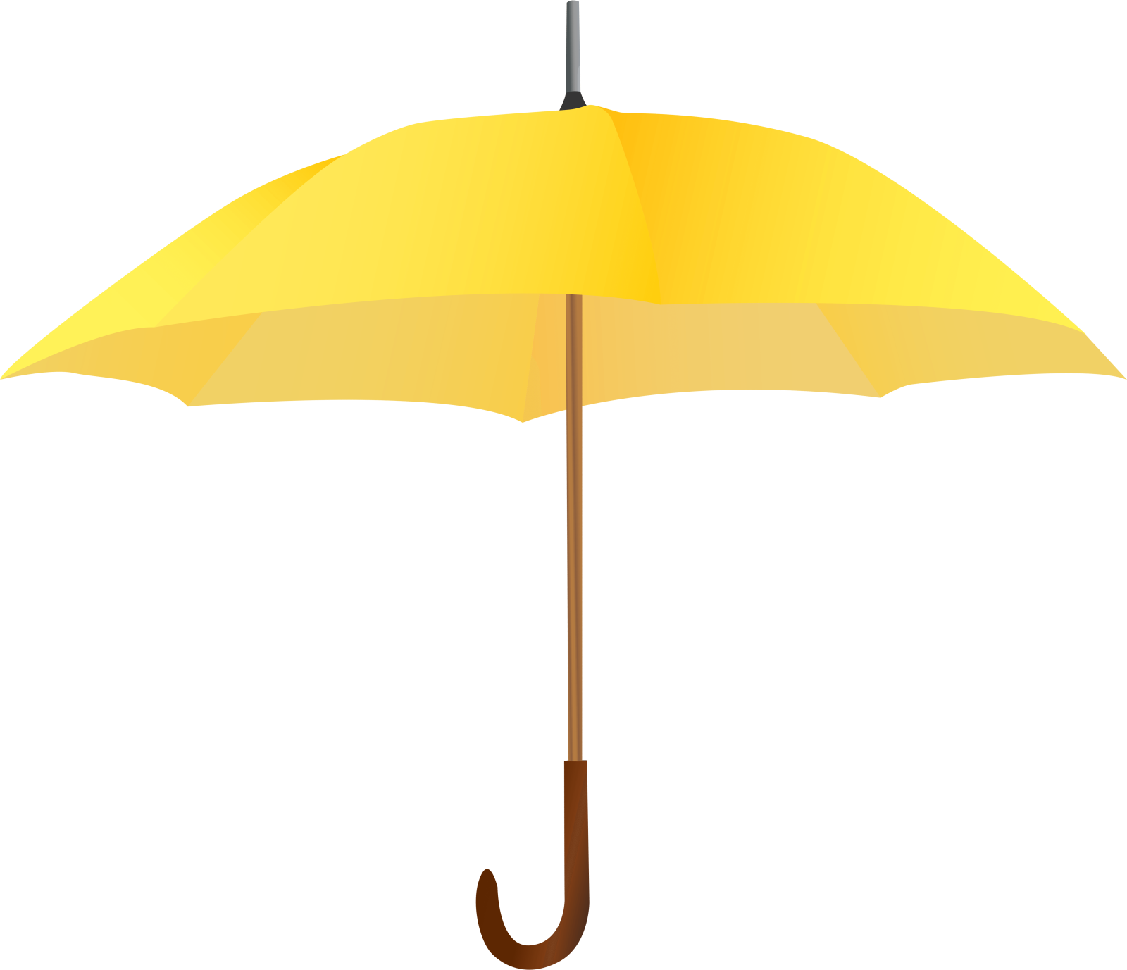 a yellow umbrella on a white background