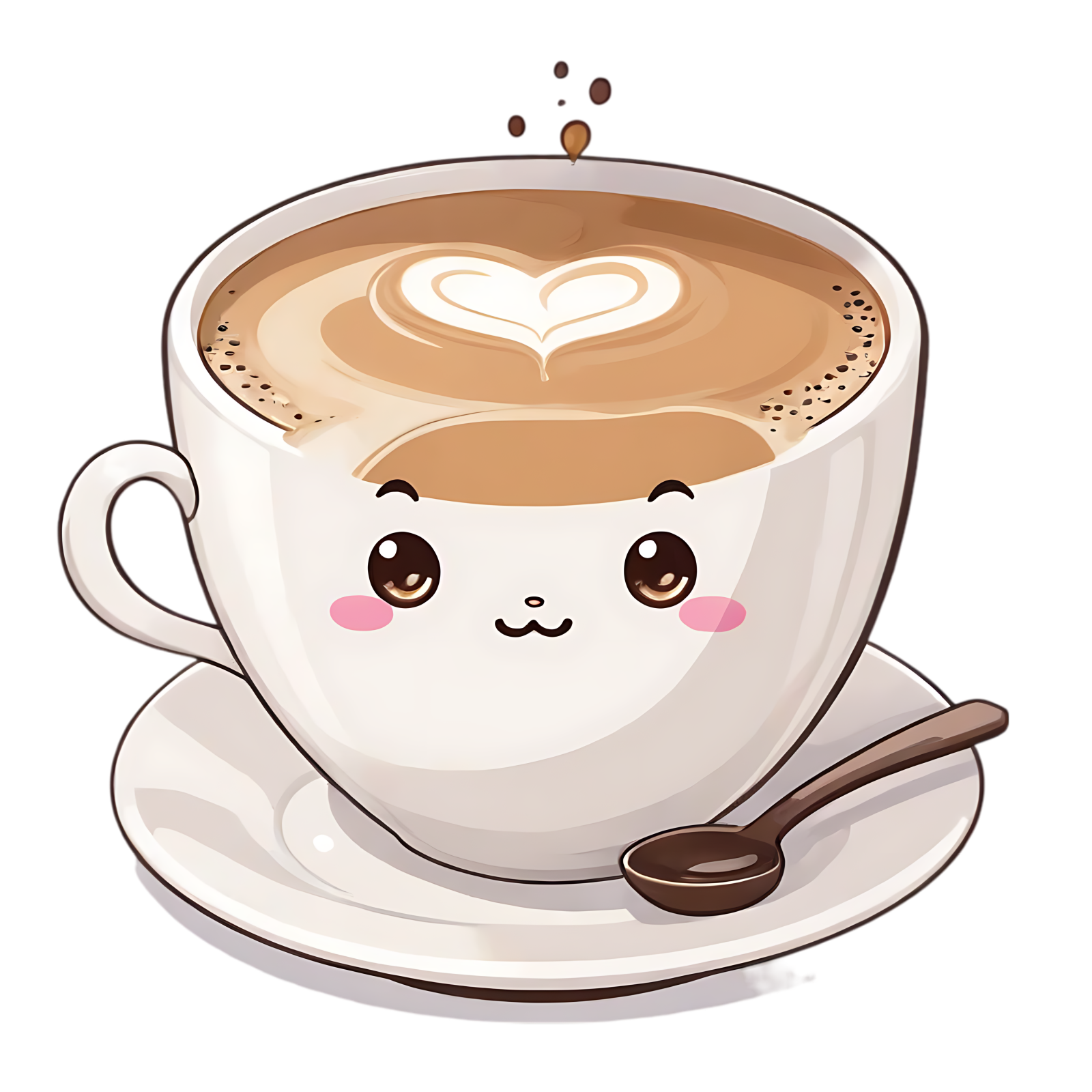 a cup of coffee with a heart on it