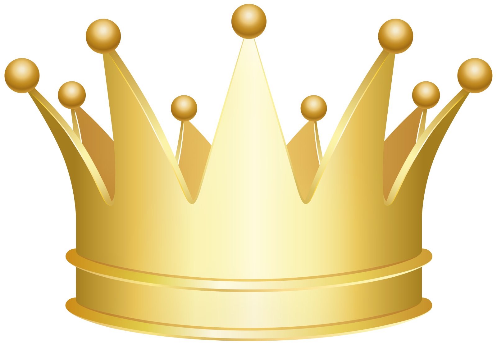 a gold crown on a white background