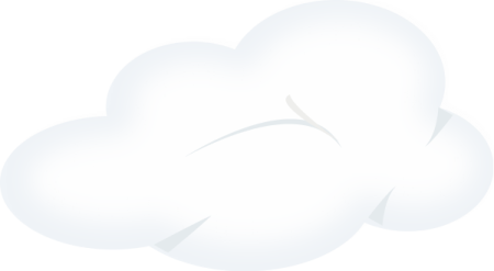 three white clouds on a white background