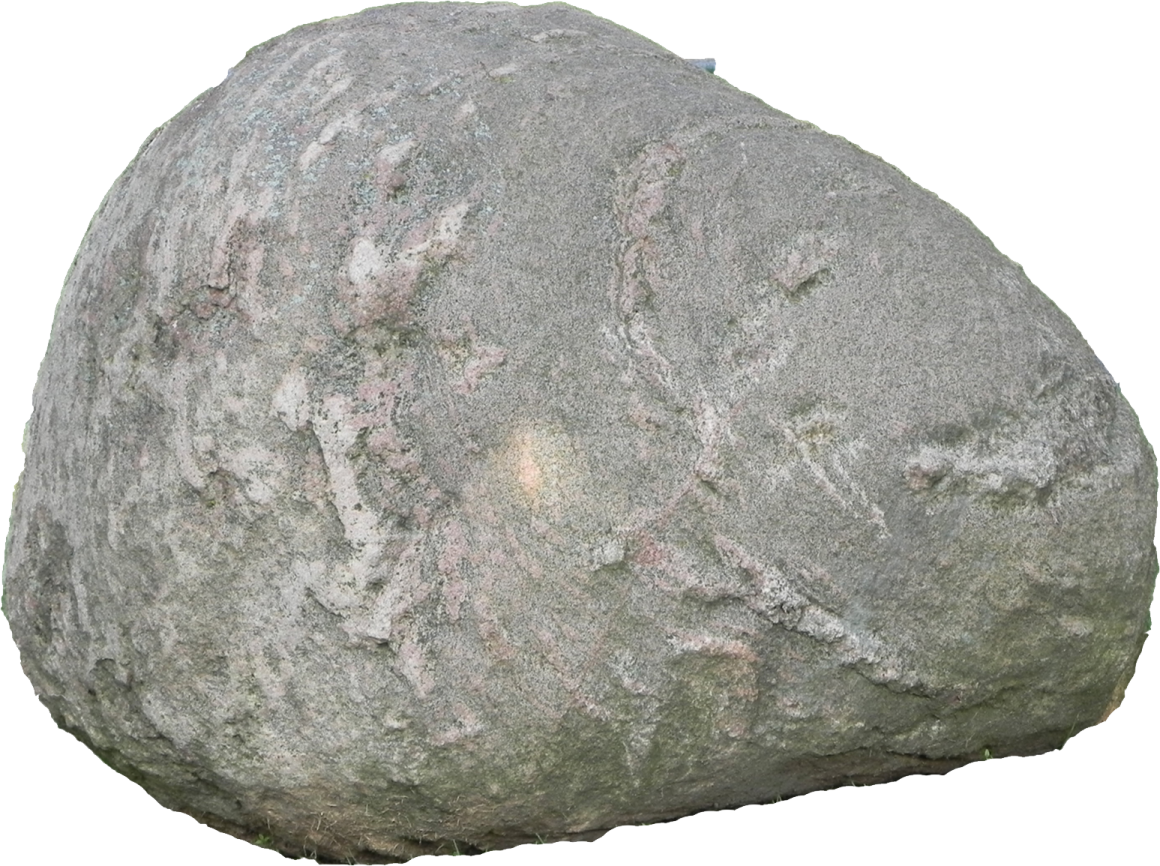 a large rock on a white background