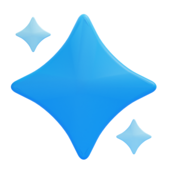 a blue star with white stars on it