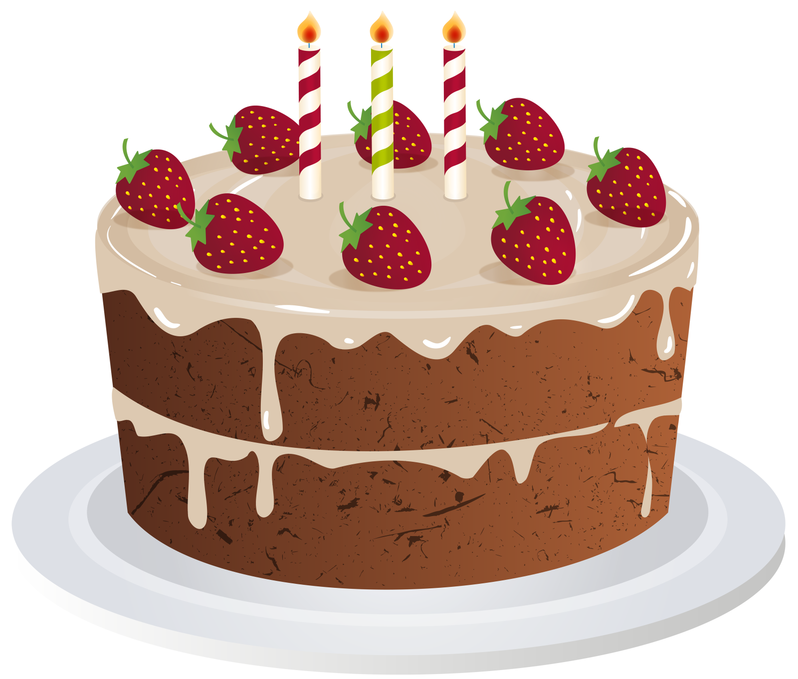 a cake with strawberries on top of it