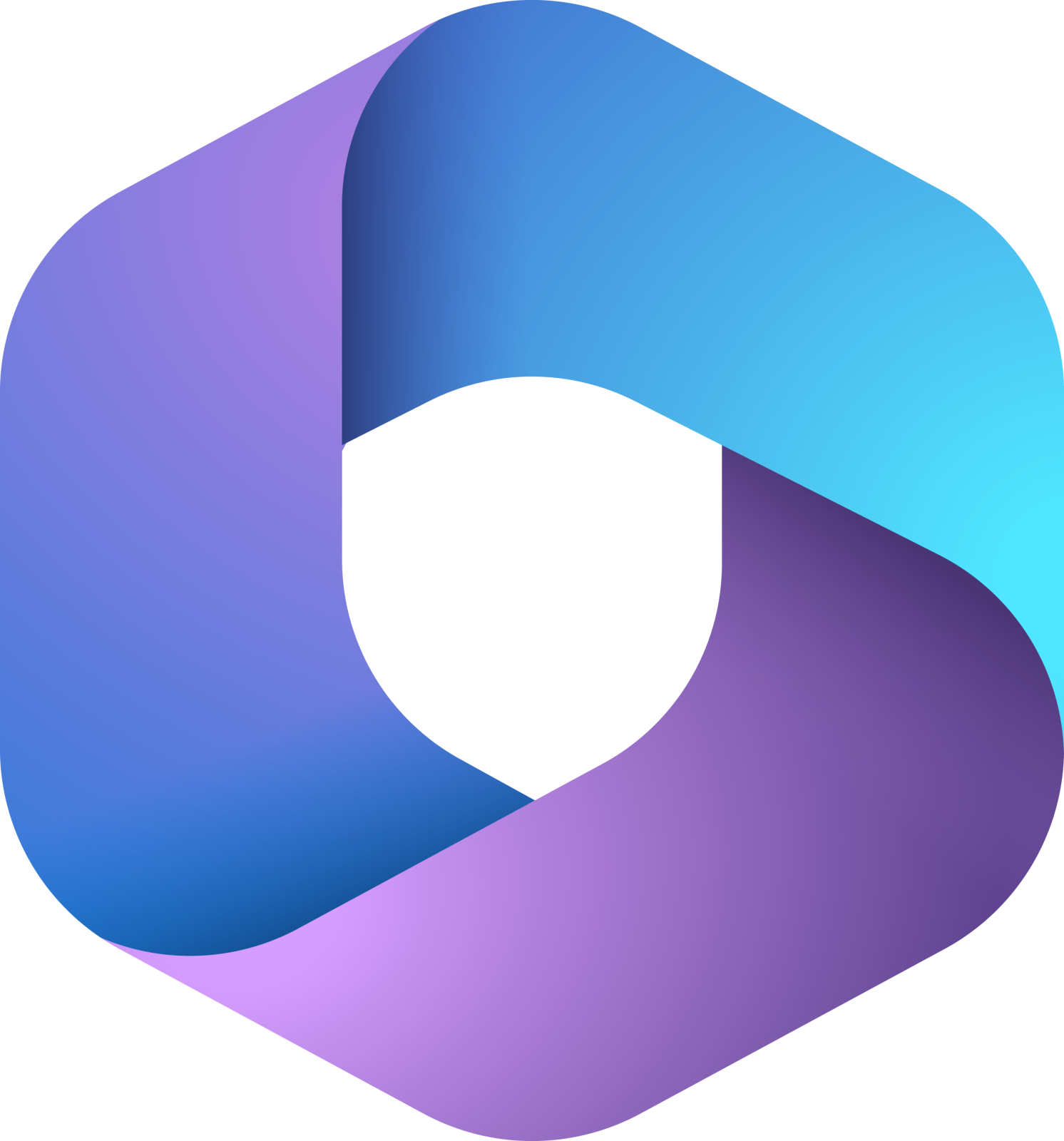 a purple and blue logo with the letter o