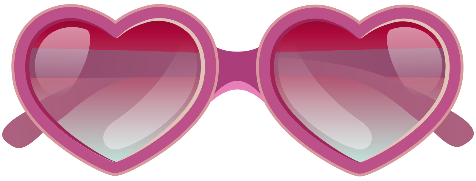 a pair of heart shaped sunglasses