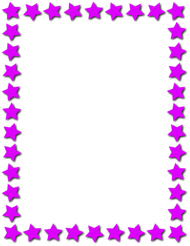 a frame with purple stars on it