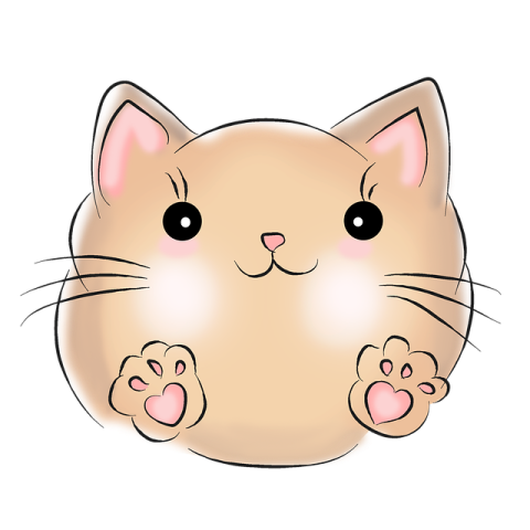 a cartoon cat with its eyes closed