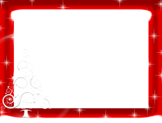 a red and white christmas frame with stars