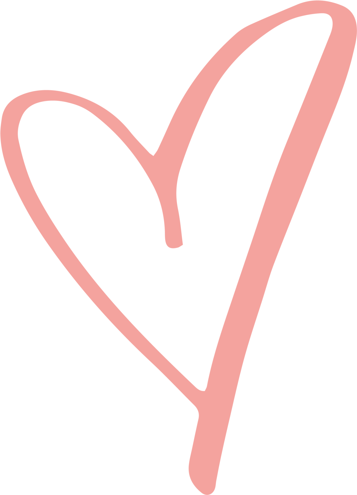a pink heart on a white background