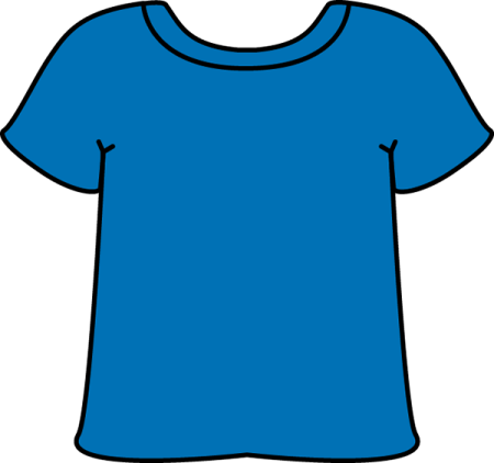 a blue t - shirt