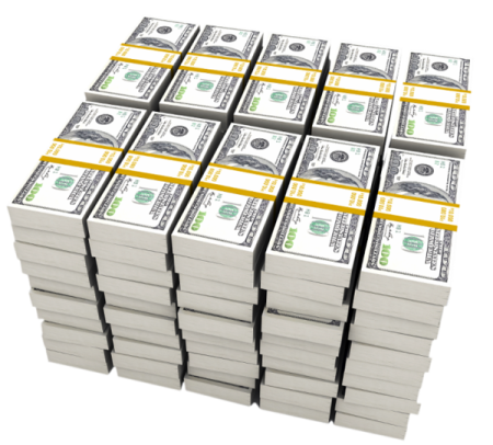 a stack of hundred dollar bills