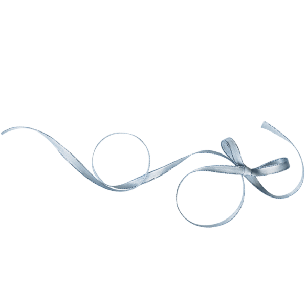a silver ribbon on white background