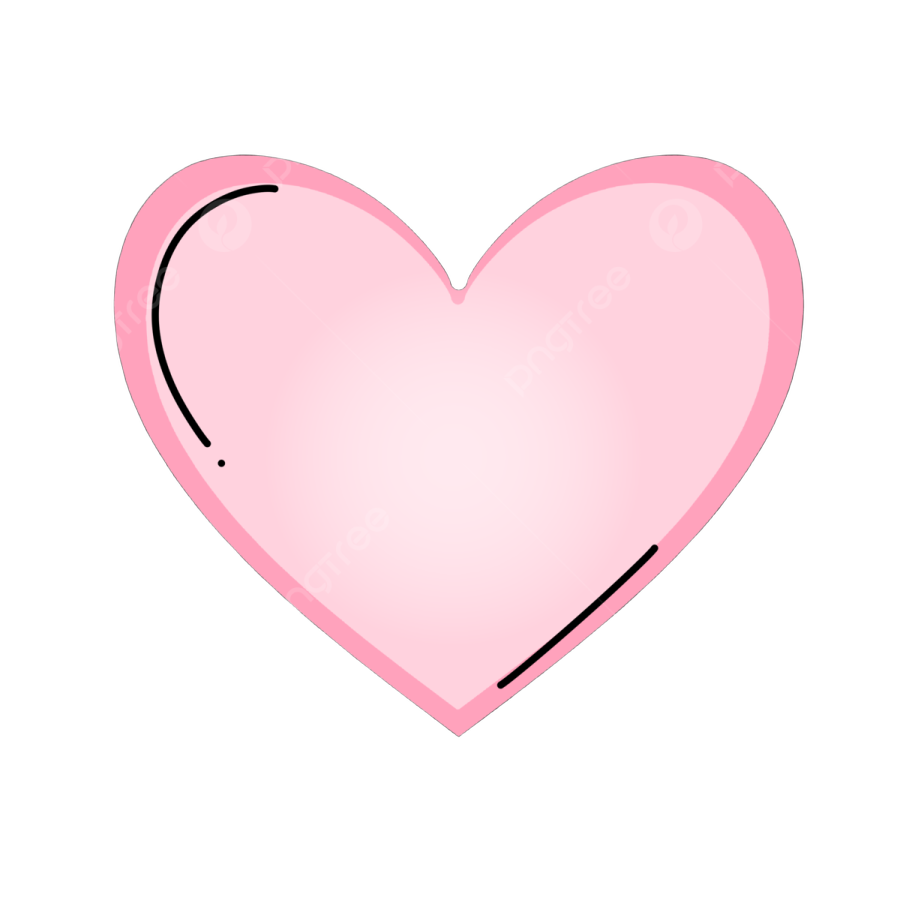 a pink heart on a white background