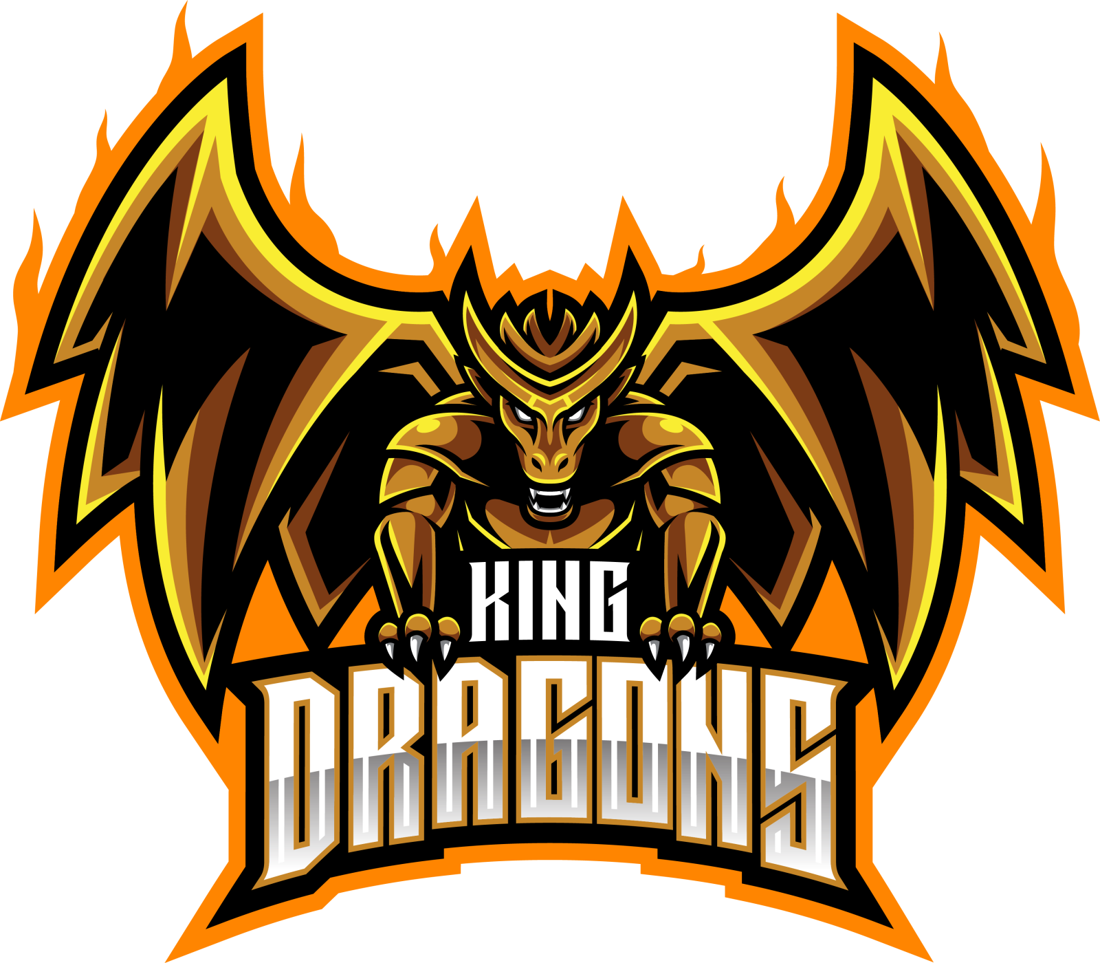 the logo for king dragon